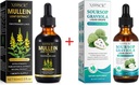 Mullein Tropfen für Lunge Cleans und Soursop Bitters Liquid,Mullein Blatt Extrakt Tinktur mit Chlorophyll,Soursop Multivitamin Tropfen,Natürliche Kräuterergänzung für Männer und Frauen