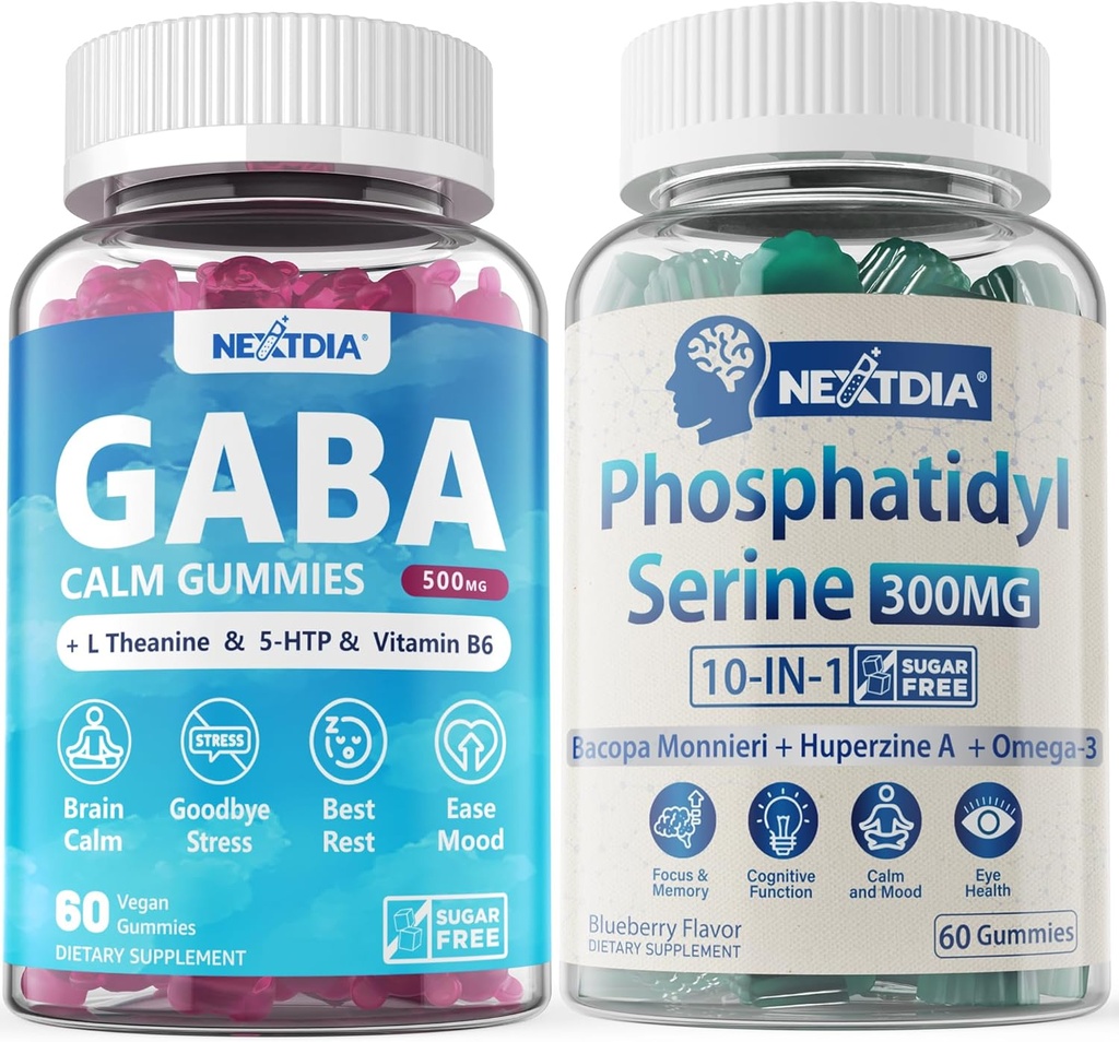 Bundle - Phosphatidylserine Gummies 120 Zähler + GABA Gummies 120 Zähler