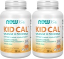 MAINTENANT Suppléments, Kid Cal avec Citrate de calcium, Magnésium et Vitamine D, Tart Orange, 100 Chewables, Emballage May Vary (Pack de 2)