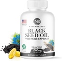NaturoBliss Black Seed Oil - 150 Softgel Capsules Hautgesundheit (Non-GMO & Vegan) Premium Cold-Pressed Nigella Sativa Producing Pure Black Cumin Seed Oil - 1000mg Pro 2 Kapsel Servieren - 75 Servierungen