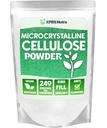 XPRS Poudre de cellulose microcristalline de Nutra - Poudre de fibre de cellulose sans odorine - Supplément de cellulose en poudre 100 % pur est une fibre insoluble pour mélange de briquet à pilules et pâte de cellulose (1,10 livres)