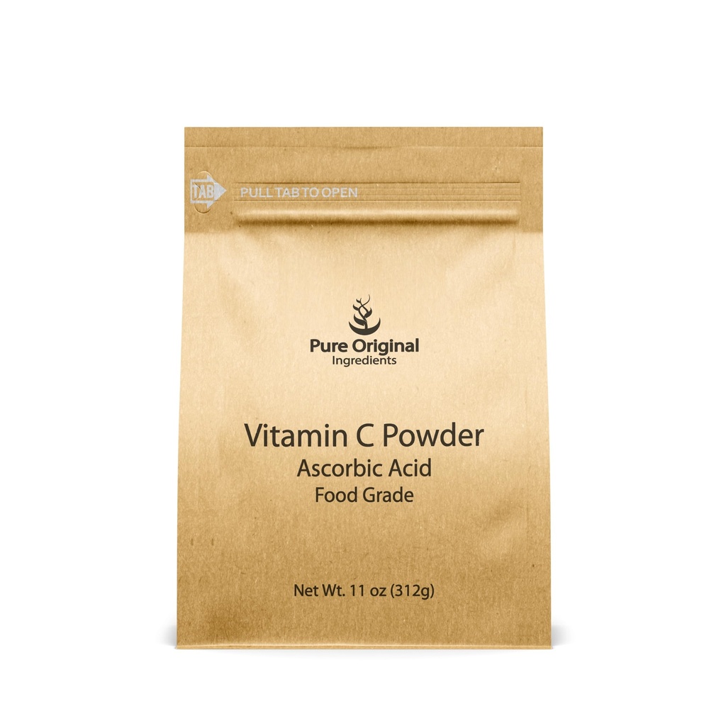 PURE ORIGINAL INGREDIENTS Vitamin C Pulver, 11 Unzen, Ascorbinsäure