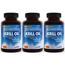 BioEmblem 3 Pack Antarctic Krill Oil 1000mg Softgels, Oméga-3s Oil avec des niveaux élevés d'EPA + DHA, Astaxanthine, et Phospholipides, soutient la santé du cerveau, 180-Count Non-OGM, sans gluten, 90 jours d'approvisionnement