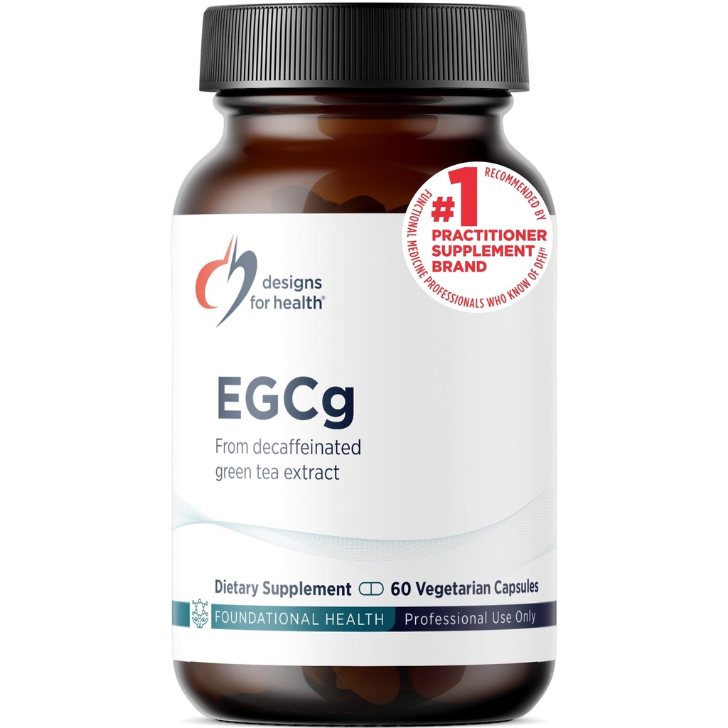 Designs für die Gesundheit EGCg - Entkoffeinierter Grüntee-Extrakt (225 mg) + Polyphenole Antioxidans Supplement - Nicht-GVO Vegan Green Tea Pillen (60 Kapseln)