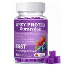 Whey Protein Gummies - Mixed Berry Flavor, 162g Fast Absorbing Protein Per Bottle, Sugar Free, Low Calorie, Delicious & Easy Protein Snack for Women & Men, No Shake Needed, 60 Gummies