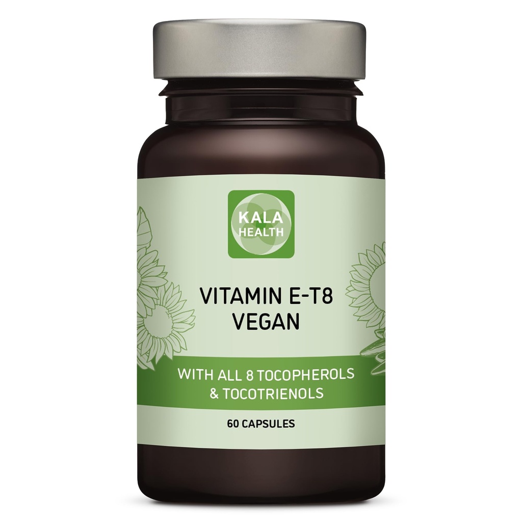 Einzigartige Vegan-Formel mit allen 8 Tocopherolen und Tocotrienolen Vitamin E – Enthält keine PAH, Heavy Metals, Kontaminanten oder Konservierungsstoffe - zertifiziert Nachhaltiges - Haar, Narben und Haut (60)