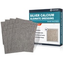 Ag Silber Kalzium Alginat Wound Dressing Pads, 4''x4''' Patches, 10 Individuelles Pack, weiche Silber Dressings für Wound Care, Sanfte hochabsorbierende Dressing, Non Stick Gauze Pads für Wounds