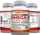 Omega 3 Fish Oil Supplement 3600mg mit EPA und DHA für Frauen und Männer unterstützt Gelenk, Gehirn und Herzgesundheit 120 Softgels, 40 Tage Versorgung