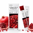 WELLINUS Korean Marine Collagen Jelly Sticks – Pomegranate Marine Collagen, Sugar-Free, Halal & GMO-Free, 10 Travel Packs
