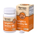 Renzo's Bright & Brainy Vitamin B6, Dissolving Kids Vitamin B6, 60 Sugar-Free Melty Tabs, Oh Oh Oh Orange Flavored
