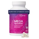 Microbiome Labs MegaSporeProbiotiques biotiques pour les femmes et les hommes - Probiotique à base de spore pour Gut Health & Digestive Support - Plat-Stable, Voyage-Amis, Hommes et Femmes Probiotiques (60 Capsules)