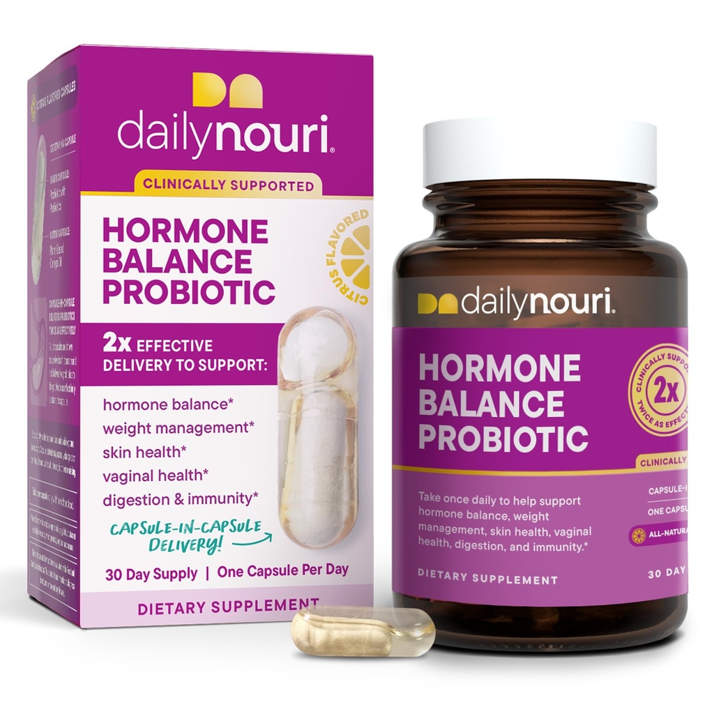 Chaque jour, Nouri Hormone Balance Probiotic pour les femmes.