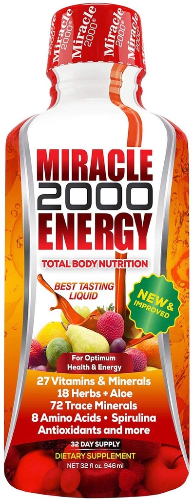 Century Systems - Miracle 2000, Complete Liquid Multivitamin and Mineral Supplement mit Aminosäuren und Antioxidantien, 32 Unzen