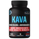 9in1 Kava Kava Kapseln 5-Monats-Versorgung 15:1 Extrakt für Schlaf, Geist und Immununterstützung - 9 Natürliche Kräuter enthalten Ginkgo, Ashwagandha, Graviola, Valerian & More - 150 Vegan Kapseln
