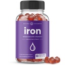 NutraChamps Eisengummis mit Vitamin C - 20mg, Blutzellbildungsunterstützung, 60 Vegangummis für Eisenmangel & Anämie, Energie, Fokus, Immun-Boost