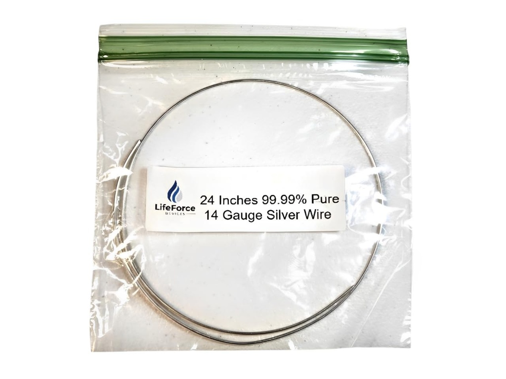 Pure Silver Generator Wires – 9999 Silber Elektroden – Pre-Cut 24-Zoll 14 Gauge Wires – Fits LifeForce Generators