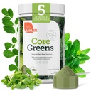 Suppléments nutritionnels en poudre de Zahler Core Greens - Superfood Powder - Super Green Juice & Smoothie Mix - Phytonutriment Riche en Spiruline, Chlorophylle et plus - Kosher Superfood