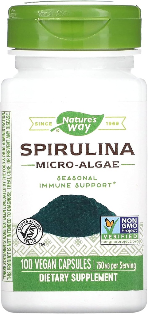 Voie de la nature Spiruline Micro-algue 380 mg 100 Vég.