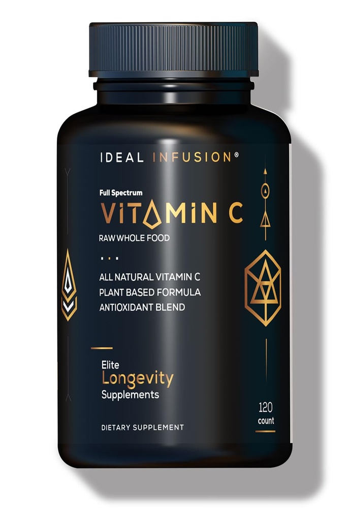 Ideale Infusion Ganzes Lebensmittel Vitamin C-Komplex: 675mg Organisches Vitamin C aus Orangen und Acerola Beeren mit natürlichen Lebensmittel basierten Bioflavanoiden (60 Portionen) pflanzlichen Vitamin C, Vegan, Non-GMO