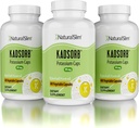 NaturalSlim Potassium naturel Citrate Gluconate 99 mg - Kadsorb soutient l'équilibre électrolytique et le pH normal - Suppléments de potassium absorbants avec minéraux essentiels - Non OGM 400 Capsules 3 Pack