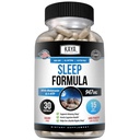 Kaya Naturals - Formule de soutien du sommeil avec la mélatonine - Supplément vitamine de soutien d'aide - Stress du sommeil et soutien de l'humeur - L-Tryptophhan, Passion Flower, Ashwagandha et plus (30 comtes)