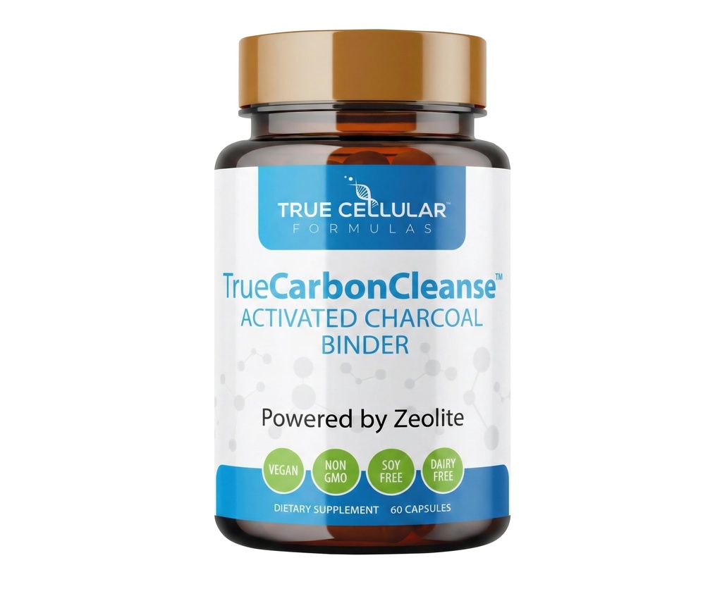 TrueCarbonCleanseTM - Perfect Gut Detoxifier & Binder - Advanced Formula with Organic Bamboo Activated Charcoal Capsules - 60 Kapseln - Vegan, Non GMO, Gluten Free, Soy Free, Non-Toxic Certified