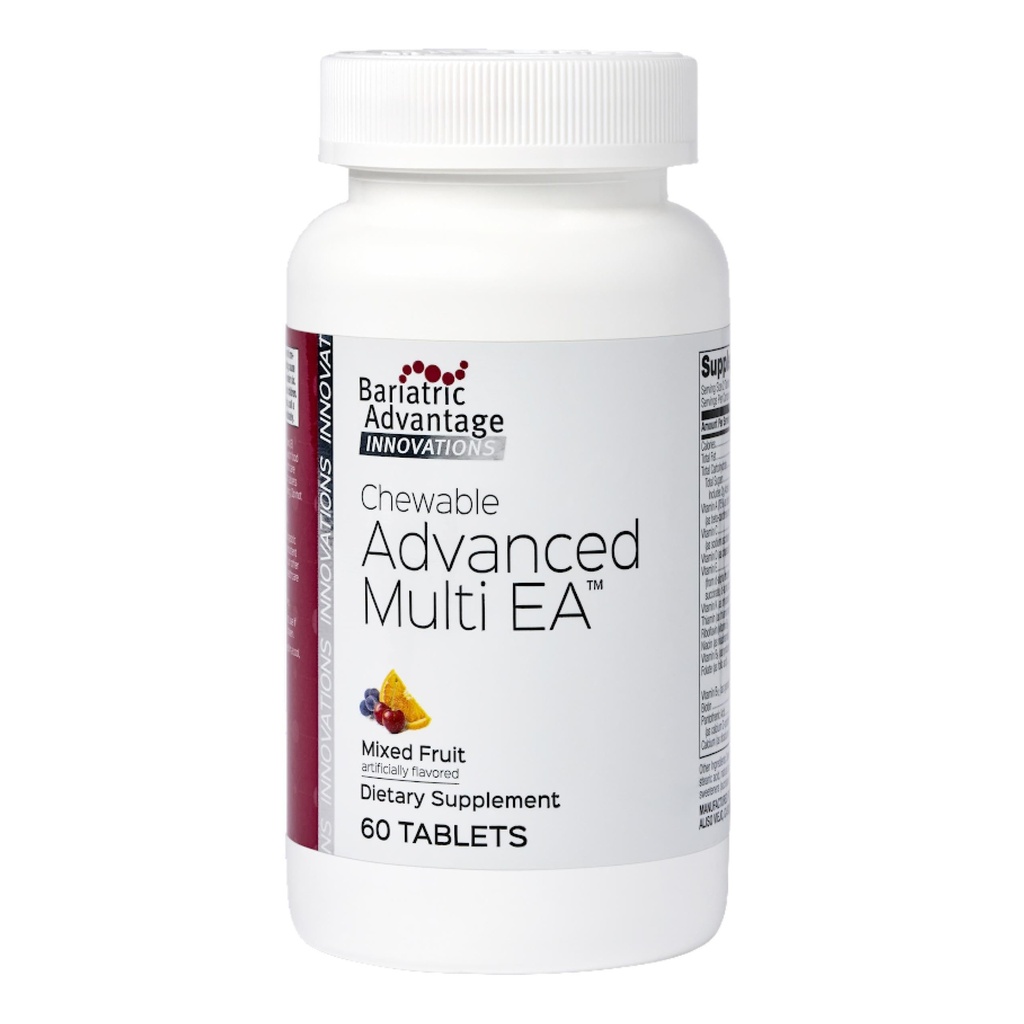 Bariatric Advantage Chewable Advanced Multi EA - High Potency Daily Multivitamin mit Eisen für Bariatric Chirurgie Patienten - Gemischte Frucht Geschmack - 60 Zähler