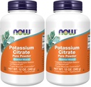 NOW-Ergänzungen, Kalium-Zitrat-Pulver, unterstützt Elektrolyt-Balance und Normal pH*, Essential Mineral, 12-Ounce (Pack von 2)