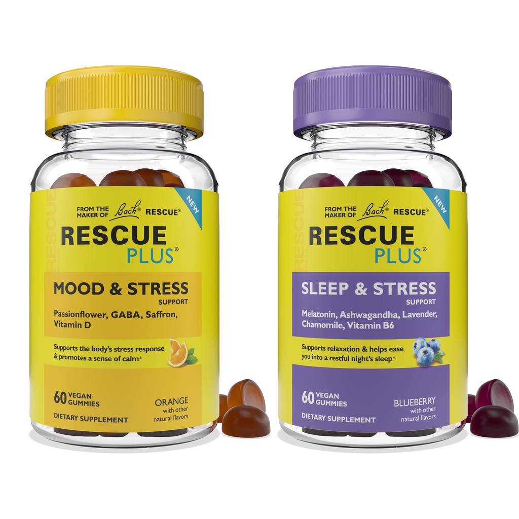 Bach RESCUE Plus Gummy Day & Night Bundle 2 x 60 Comte