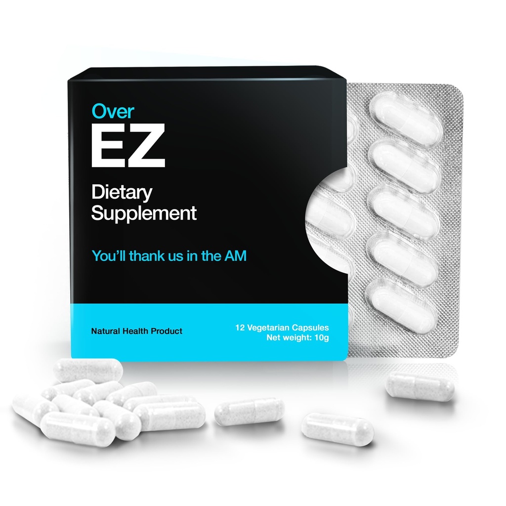 EZ SUPPLÉMENT PRÉ-Drink - Pilules de récupération et de prévention pour une sortie nocturne et de meilleurs matins (12 capsules) et chardon de lait, acides aminés, vitamine B