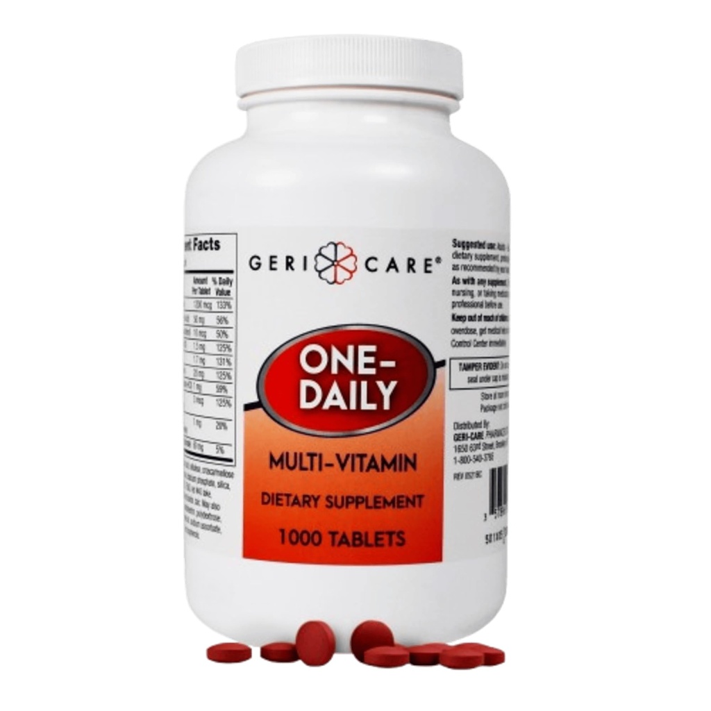 GeriCare Comprimés diététiques multivitamines à un jour, 1000 Nombre (paquet de 1)