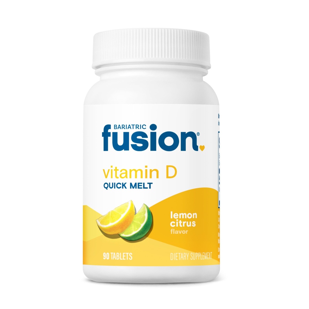 Bariatric Fusion Dissolvable Vitamin D3 5000 IU Quick Melt | Lemon Citrus Flavored Chewable Vitamin D Supplement | Gesunde Knochen Unterstützung* | Gluten, Milch und Soja Kostenlose | 90 Fast Melting Tabletten
