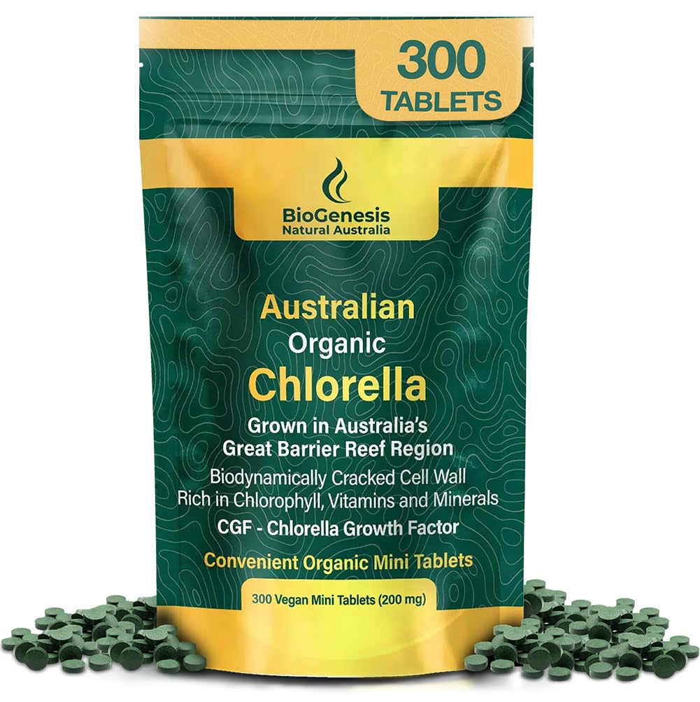 Biogenèse Chlorelle Bio Mini Comprimés – 300 Compte (200mg)