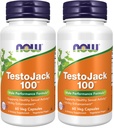 JETZT Ergänzungen, TestoJackTM 100 mit LJ100®, einem potenten standardisierten Extrakt aus Tongkat Ali (Eurycoma longifolia), Tribulus und ZMA®, 60 Veg Kapseln (Pack von 2)