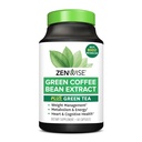 Zenwise Health EGCG Green Tea Extract Kapseln mit Kaffeebohnen Extrakt - 50% EGCG + 98% Polyphenole Ergänzung - Grüne Tee Pillen für Haut und Herz Unterstützung + Gehirn Gesundheit und Gedächtnis Boost - 60 Zähler