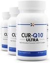 Jetzt aufhören - CUR-Q10 Ultra Complex - Curcumin2K & MAX-Q10 - Gehirn & Herzgesundheit, Antioxidantien, Mood-Unterstützung und Joint Health Support - Turmeric & Black Pepper, CoQ10 - 60 Vcaps (3 Pack)