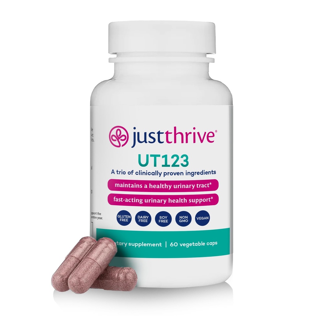 Juste Thrive UT123 - Soutient la santé urinaire pour les femmes - Fabriqué avec la canneberge, 60 Capsules