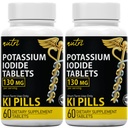 Nature's Fusions Kalium-Iodid Tabletten 130 mg (Pack von 2) - (120 Tabletten) EXP 10/2032 - Ki Pillen - Yoduro de potasio