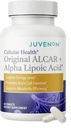 Juvenon Santé Cellulaire: Cœur, Supplément Cerveau avec l'acétyle L-Carnitine et la biotine - Supporte la fonction NAD+, la production d'énergie, l'humeur, le métabolisme revitalisé, la concentration mentale et la clarté (60 comprimés)