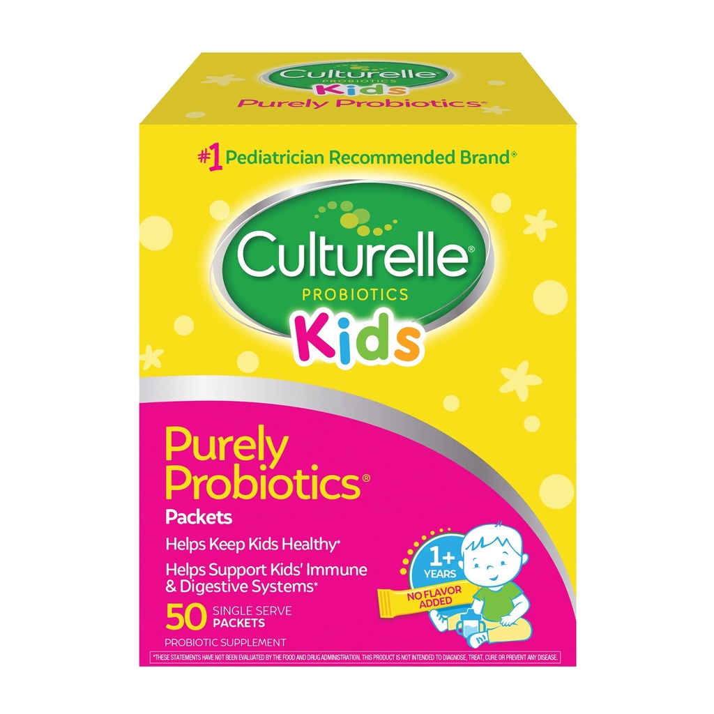 Culturelle Kids Tägliche Probiotika-Pakete für Kinder, (Alter 3 +) - 50 Count - Von der # 1 Kinderarzt-empfohlene Marke - Flavorless Daily Probiotika für Verdauungsgesundheit und Immununterstützung