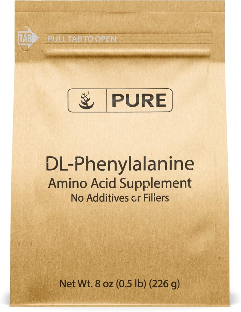 Pure Original Zutaten DL-Phenylalaninpulver (8 oz) Immer rein, keine Füllstoffe oder Additive