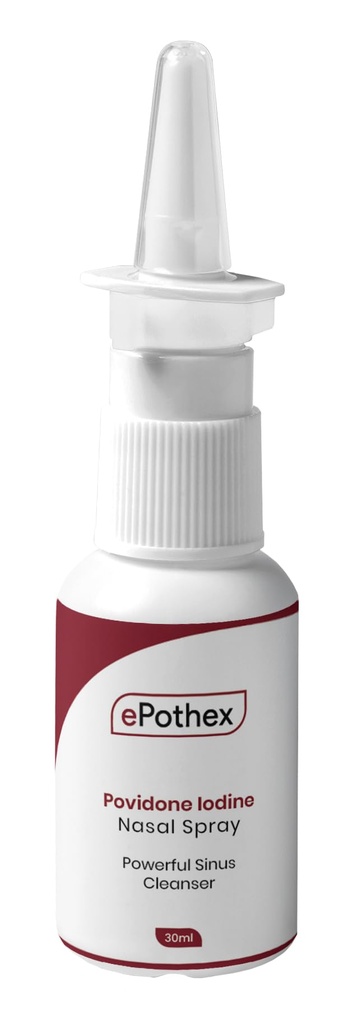 EPOTHEX 1% Povidone Iodine Nasal Spray - Nasal Rinse Solution - Moisturizing Nasal Mist - Travel Friendly - 30ml