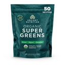 Poudre de Super Greens, poudre de Superfood biologique avec probiotiques fabriqués avec de la spiruline, Chlorella, Matcha et enzymes digestives, 50 portions, 14,1 oz