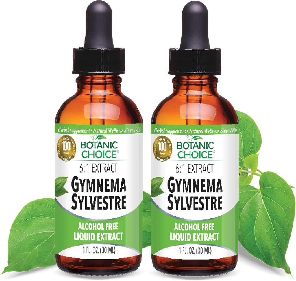 Choix botanique : Extrait liquide de Gymnema Sylvestre - Sans alcool et sans gluten, sans OGM, 1 oz 2