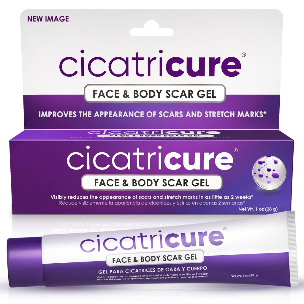 Cicatricure Advanced Scar Gel für Gesicht & Körper - Ergebnisse in 2 Wochen, Narbenbehandlung für chirurgische Narben, Stretchmarken, Narben von Burns und Verletzungen, Akne Scar Behandlung, 1 Unze (28 g)