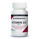 Kirkman - Vitamine D3 1000 UI - 120 capsules - soutient la santé immunitaire - aide à construire des os forts - hypoallergénique