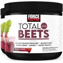 FACTEUR DE FORCE Total de betteraves Superfood Beet Root Powder 2-Pack, Nitrates pour soutenir la circulation, le flux sanguin, l'oxyde nitrique, l'énergie, l'endurance, l'endurance, supplément de santé cardiaque, 60 portions