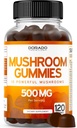 Mushroom Gummies 2500mg 10 in 1 Blend (120 Gummis mit Lions Mane, Cordyceps, Reishi & More Functional Mushrooms) Focus & Brain Mushroom Supplement - Vegan & Third Party Tested - USA Made