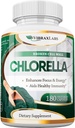 VibraxLabs Chlorella Kapseln – Gebrochene Zellwand 600 mg Veggie Pillen (1200 mg Servieren) - Protein-Pulver-Ergänzung für natürliche Entgiftung, Best mit Spirulina, Kein Nachgeschmack, Made in USA