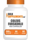 BulkSupplements.com Coleus Forskohlii Extrakt Kapseln - Forskolin Supplement, Forskolin Kapseln - Kräuterergänzung, Glutenfrei, 1 Kapsel pro Servierung, 60 Kapseln (Pack von 1)